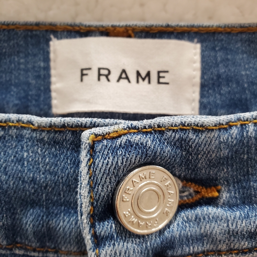 Frame Women's Size 32 Blue Le Palazzo High-Rise Wide Leg Denim Jeans Pants. - Picture 4 of 14